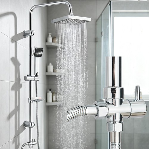 Exposed bathroom shower mixer - bathroom,