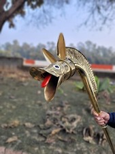 Brass Carnyx of Tingtinac Celtic War Fully Playable Trumpet Horn Halloween