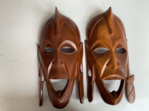 Decorative hand carved - decorative, x2