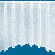 Veronica White Arch Jardiniere Net Curtain - Free Postage - Sold Single Curtain