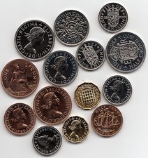 1970 Proof Coins 2/6 2/- 1/-