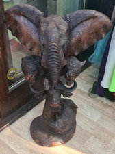 Big 5 Large Wooden Sculpture From Zimbabwe 