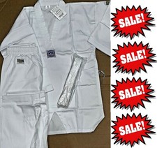 KO knock out Taekwondo uniforms WTF Karate Suit Gi Dobok TKD All Sizes Free Belt