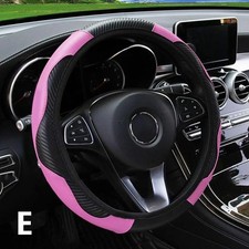 ANTI-SLIP CAR AUTO STEERING WHEEL COVER CARBON FIBRE PROTECTOR BREATHABLE