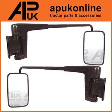 Cab Mirror Head & Arm Pair for Massey Ferguson New Holland John Deere Tractors