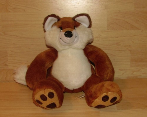 Plush red white fox - red,