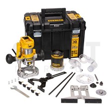 Dewalt DCW604NT 18V XR Li-ion Cordless Brushless 1/4" Router + 2 x Bases + Case