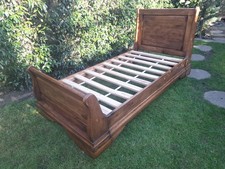 Solid Oak Single Sleigh Bed