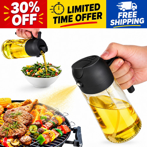 Oil spray bottle - 2-in-1,