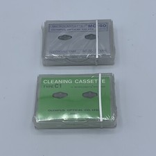 Olympus MC-60 Microcassette Tape And Type C1 Cleaning Cassette NEW Vintage