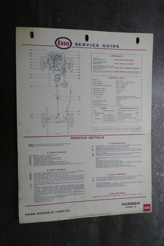 Humber hawk service guide - service,