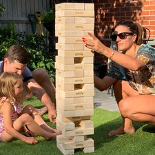 Garden Games Giant Tower builds up to 1.8m tall tumble tower outdoor toy