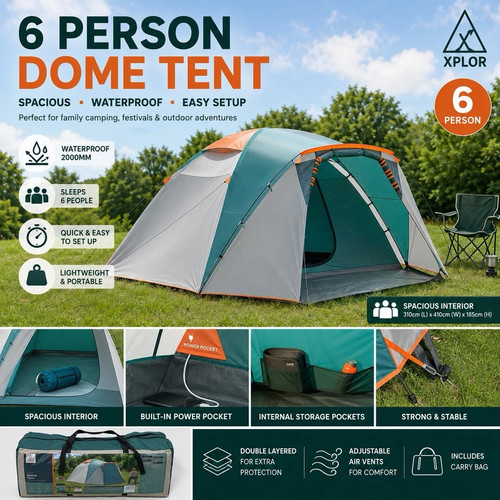 Xplor teal grey 6 person - &, 6-person
