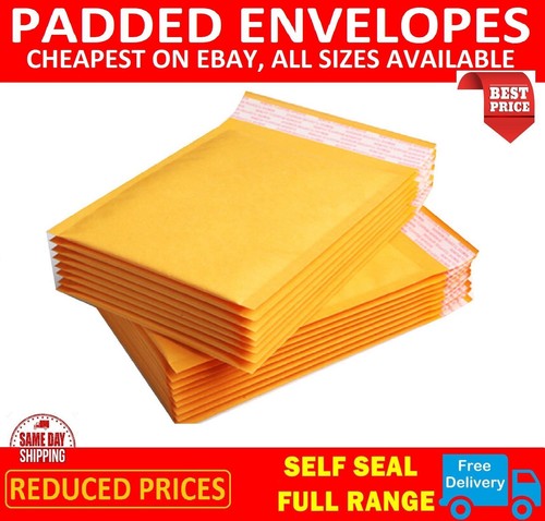 Gold padded bubble envelopes - padded,