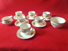 ALFRED MEAKIN 1950s Teaset : 6 Cups & Saucers, Jug & Bowl