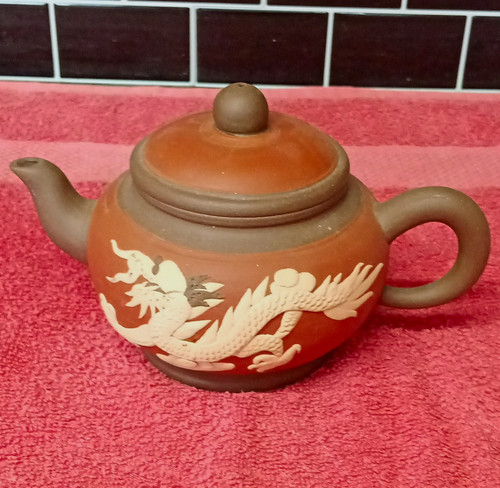 Clay tea pot - pot, brown