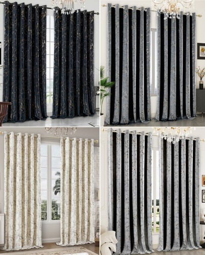 Luxury crushed velvet curtains - crushed,