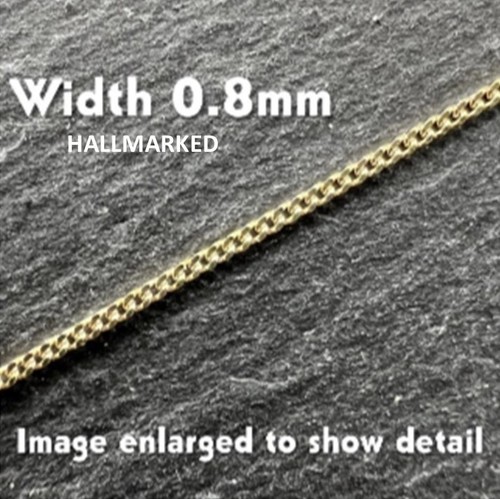 9ct gold curb chain necklace - gold,