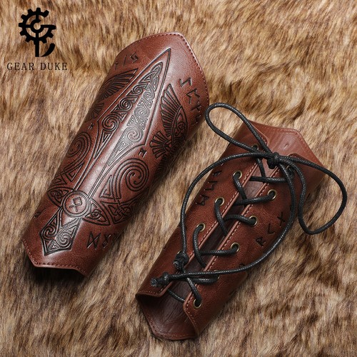 Medieval embossed bracer wrist - bracer,