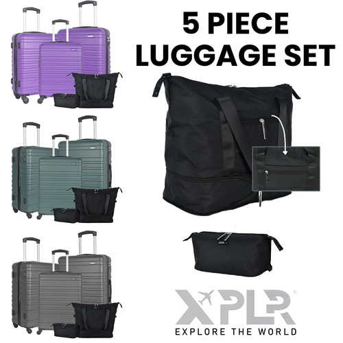 Xplr 5pc abs luggage - set, hard