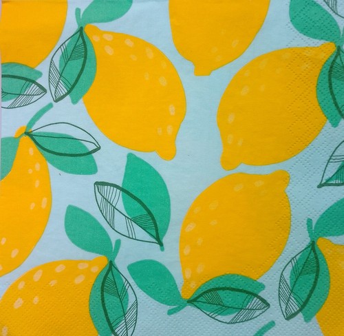 Lemon decoupage napkins - lemon, 3