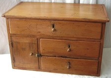 ANTIQUE PINE TABLE TOP CHEST