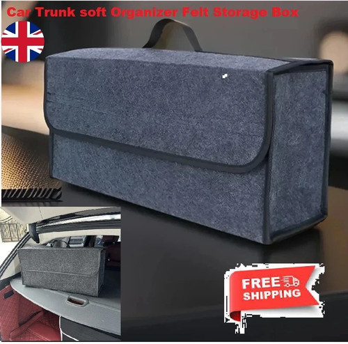 Grey car boot organiser - car, felt