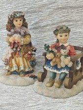 Christine Haworth Snow Angel Figurine - Teddies' Sleighride  Leonardo Collection