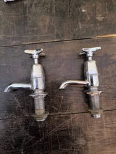 2 Vintage Chromed Bath Taps