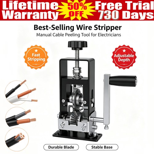 Hand crank wire stripper - hand,