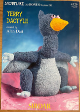Alan Dart Terry Dactyle KNITTING PATTERN Dinosaur toy 36cm tall Sirdar 4329
