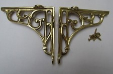 5" PAIR OF BRASS ON IRON