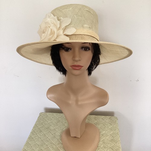 Beige wedding hat - beige,