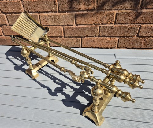 Vintage old brass fire - vintage,