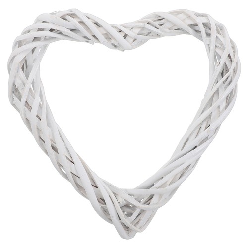 White heart shaped - white,