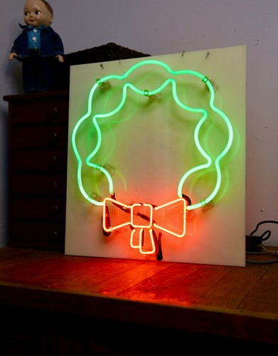 Vintage neon sign christmas - vintage,