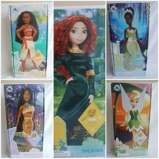 Disney Store Princess Classic Doll Moana, Tiana, Merida