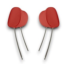 Headrests Normal Form Front Red Faux Leather for Mercedes W107 W114 W115 W116