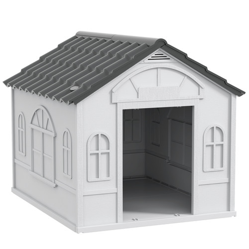 Medium plastic dog - dog, kennel