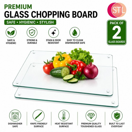 Glass worktop saver - 2x, clear