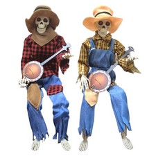 Halloween Funny Animated Dueling Banjo Skeletons Joint Musical Prop