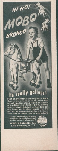 1948 mobo bronco toy horse - mobo,