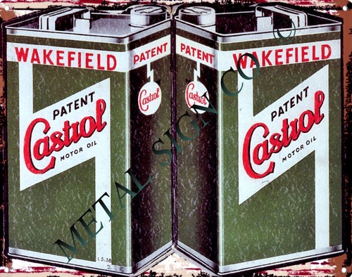 Castrol motor oil metal - castrol, wall