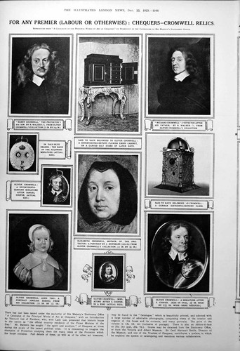 Old print cromwell relics - print,