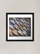 Slate roof tiles weathered