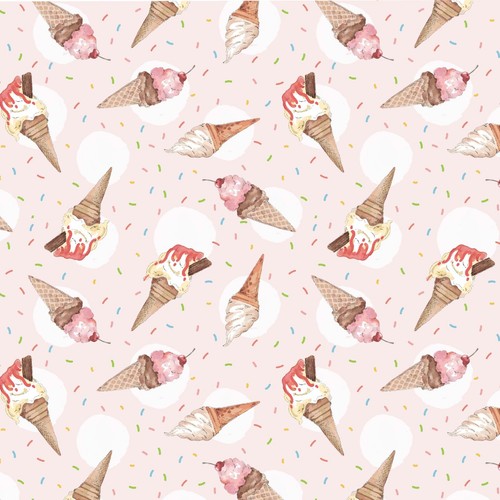 Ice cream cones - cream, by