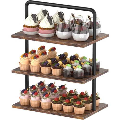 Tier wooden cake stand with - 3,