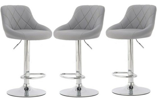 Grey bar stools - 3,