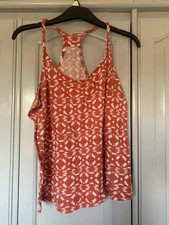 Aztec print coral top   new look   size 10