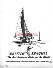 c1959 Advert BRITISH SEAGULL Boat Outboard Motors (2) Small Original Print Ad